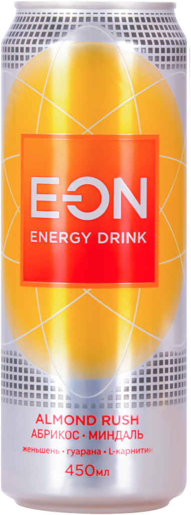 Напиток энергетический E-ON Almond rush тонизирующий газированный, 0.45л (Россия, 0.45 L)
