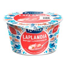 Йогурт Laplandia с клубникой-печеньем 7% БЗМЖ 180 г