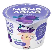 Творог мягкий детский Мама Лама черника с 3 лет 3,8% БЗМЖ 100 г