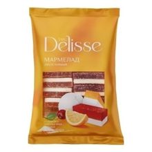 Мармелад Delisse двухслойный со вкусами апельсина вишни и пломбира 300 г
