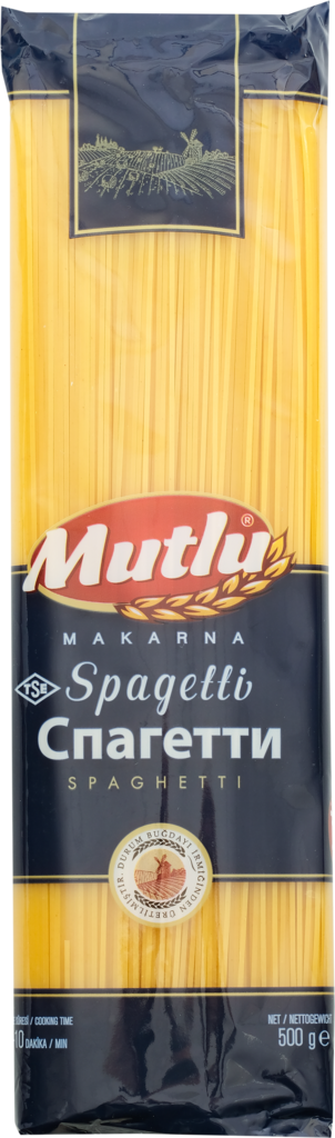 Макароны MUTLU Spaghetti, 500г (Турция, 500 г)