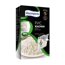 Рис Мистраль Жасмин белый ароматный в варочных пакетиках 80 г х 5 шт