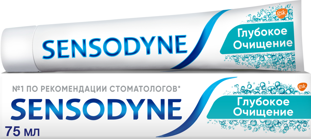 Зубная паста SENSODYNE Глубокое очищение, для чувствительных зубов, 75мл (Словакия, 75 мл)