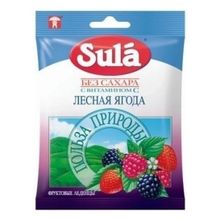 Конфеты леденцовые Sula Лесная ягода Карамель без сахара 60 г