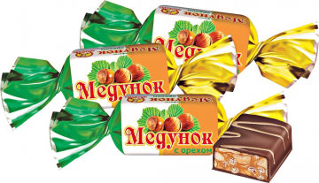 Конфеты СЛАВЯНКА Медунок с орехом, весовые (Россия)