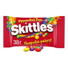 Драже Skittles в разноцветной сахарной глазури 38 г