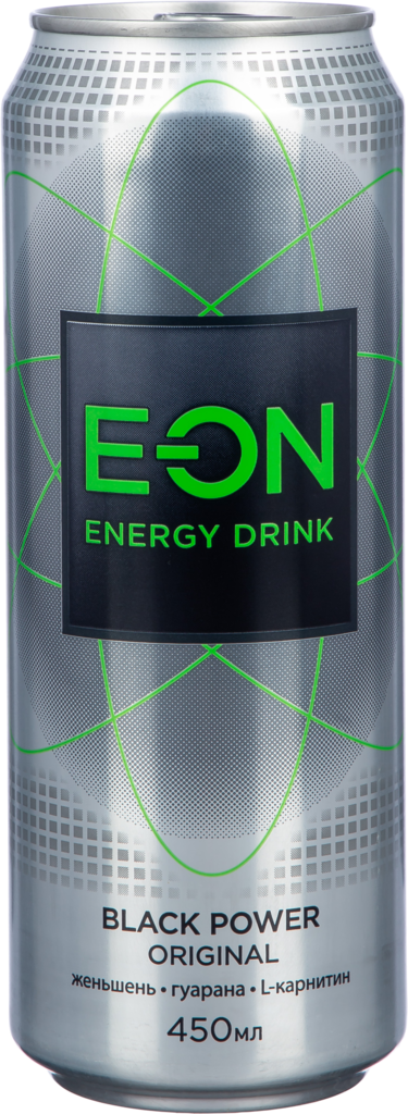 Напиток энергетический E-ON Black power тонизирующий газированный, 0.45л (Россия, 0.45 L)