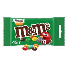 Драже M&M's с арахисом солью молочным шоколадом 45 г