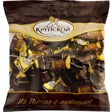 Конфеты шоколадные Фабрика имени Крупской Грильяж карамель с арахисом 200 г