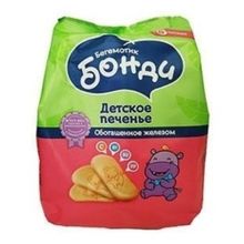 Печенье Бегемотик Бонди детское обогащенное железом 180 г