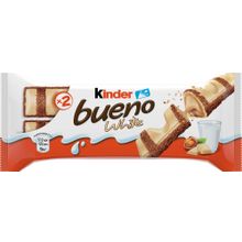 Вафли Kinder Bueno White в молочном шоколаде 39 г