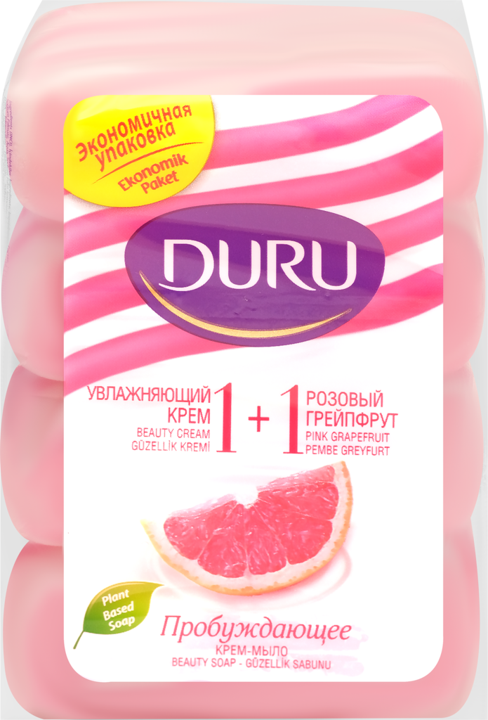 Крем-мыло DURU 1+1 Розовый грейпфрут, 80г (Малайзия, 80 г)