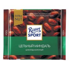 Шоколад Ritter Sport Extra Nut Цельный миндаль молочный 100 г