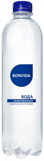 Вода питьевая BONVIDA газированная, 0.5л (Россия, 0.5 L)