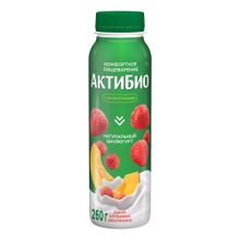 Биойогурт питьевой Актибио дыня-клубника-земляника 1,5% 260 г