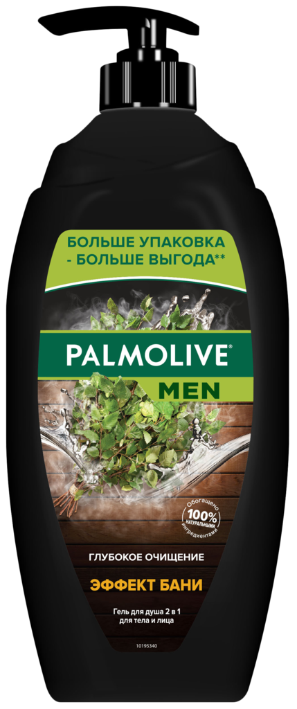 Гель для душа мужской PALMOLIVE Men Эффект бани Глубокое очищение, 750мл (Турция, 750 мл)