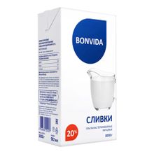Сливки питьевые Bonvida ультрапастеризованные 20% 1 л