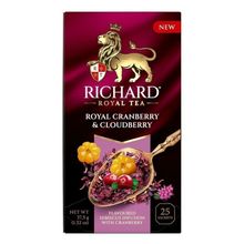 Чай травяной Richard royal с клюквой и морошкой из гибискуса в пакетиках 1,5 г х 25 шт