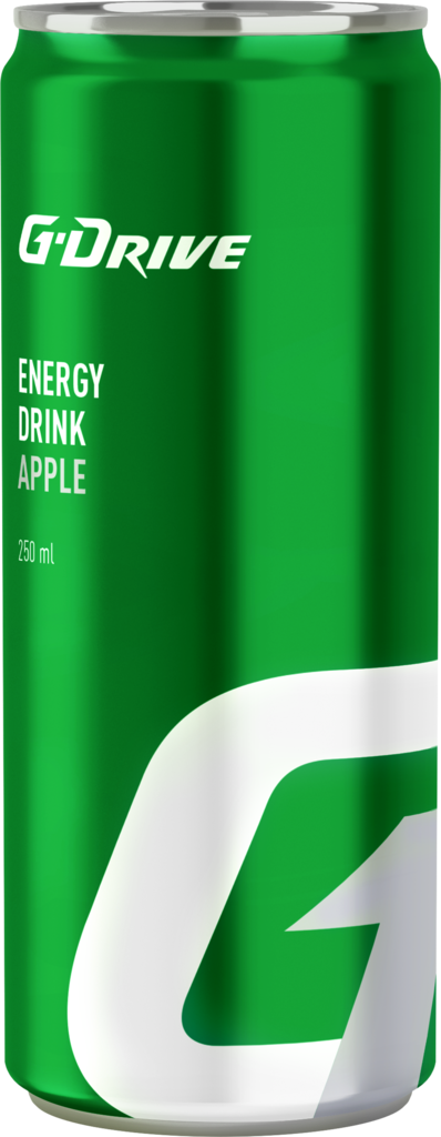 Напиток энергетический G-DRIVE Apple тонизирующий газированный, 0.25л (Россия, 0.25 L)
