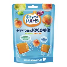 Фруктовые кусочки ФрутоНяня из яблок и персика с 12 месяцев 56 г