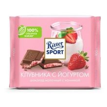 Шоколад Ritter Sport Клубника с йогуртом молочный 100 г