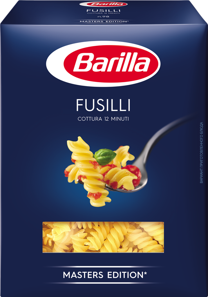 Макароны BARILLA Fusilli n.98 из твердых сортов пшеницы Группа А высший сорт, 450г (Россия, 450 г)