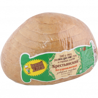 Хлеб ржано-пшеничный подовый РИЖСКИЙ ХЛЕБ Крестьянский, бездрожжевой, 300г (Россия, 300 г)