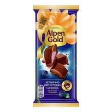 Шоколад Alpen Gold молочный с чернично-йогуртовой начинкой 80 г