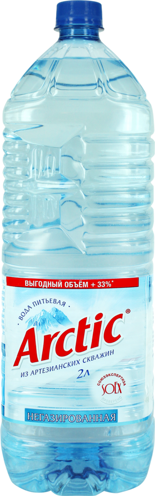Вода питьевая ARCTIC высшей категории негазированная, 2л (Россия, 2 L)