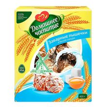 Печенье Домашнее чаепитие Заварные пышечки в белой глазури 420 г