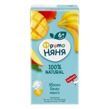Нектар фруктовый ФрутоНяня яблоко-банан-манго 200 мл