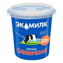 Сметана 20% Экомилк Сливочная БЗМЖ 300 г