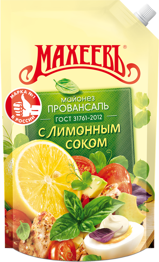 Майонез МАХЕЕВЪ Провансаль с лимонным соком 50,5%, 800мл (Россия, 800 мл)
