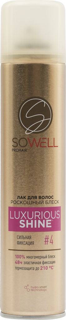 Лак для волос SOWEll Luxurious Shine Роскошный блеск сильная фиксация, 300мл (Россия, 300 мл)