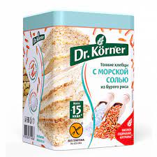 Хлебцы рисовые DR KORNER с морской солью, 100г (Россия, 100 г)