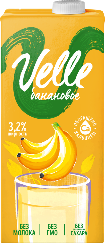 Напиток на растительной основе VELLE Специальный Овсяный Банановый, 1000мл (Россия, 1000 мл)