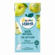 Сок детский ФрутоНяня яблочный осветленный восстановленный с 3 лет 500 мл