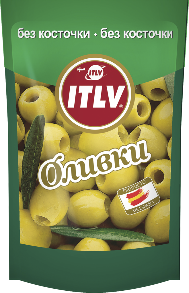 Оливки без косточки ITLV зеленые, 195г (Испания, 195 г)