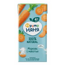 Нектар детский ФрутоНяня морковный стерилизованный с мякотью с 4 месяцев 200 мл