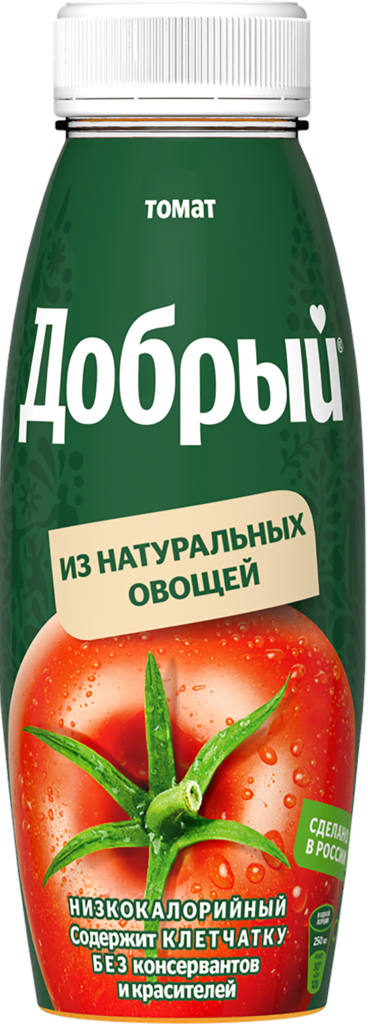 Нектар ДОБРЫЙ Томатный с сахаром и солью, 0.3л (Россия, 0.3 L)