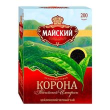 Чай черный Майский Корона Российской Империи листовой 200 г