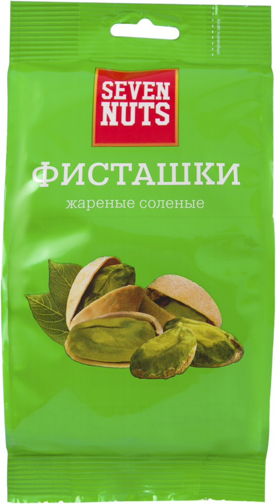 Фисташки SEVEN NUTS жареные соленые, 150г (Россия, 150 г)