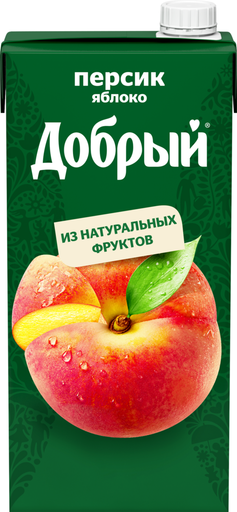 Напиток сокосодержащий ДОБРЫЙ Яблочно-персиковый, 2л (Россия, 2 L)