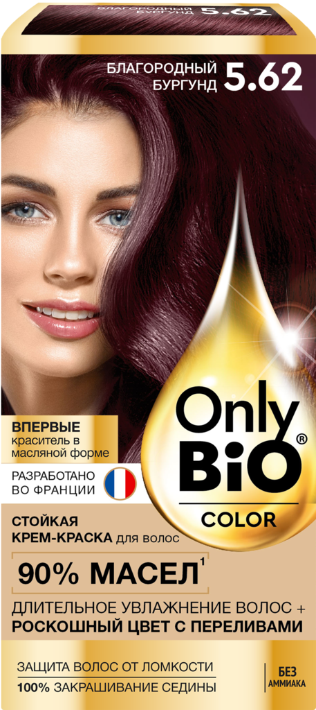 Краска для волос ONLY BIO COLOR 5.62 Благородный бургунд, 115мл (Россия, 115 мл)