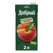 Нектар Добрый яблоко-персик восстановленный 2 л