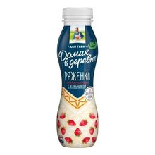 Ряженка Домик в Деревне с клубникой 2,1% БЗМЖ 260 мл