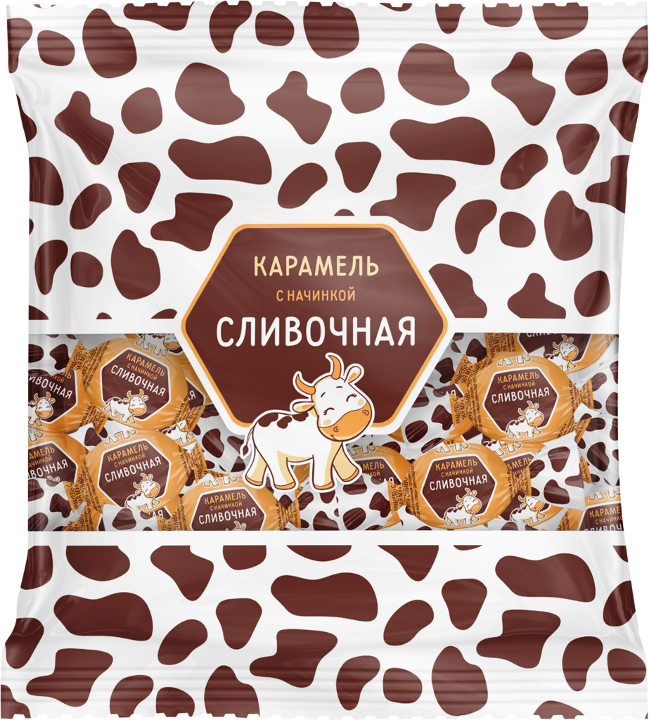 Карамель МУ со сливочной начинкой, 250г (Россия, 250 г)
