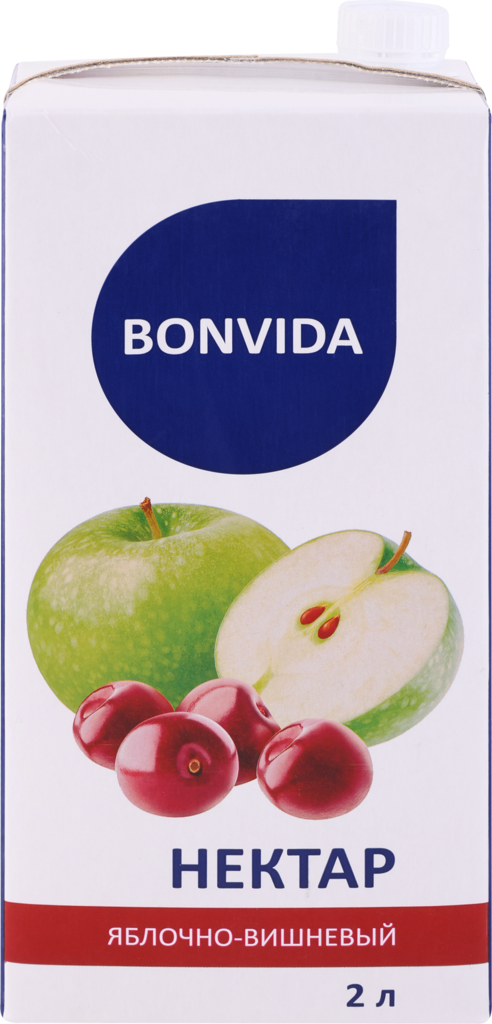 Нектар BONVIDA Яблочно-вишневый, 2л (Россия, 2 L)