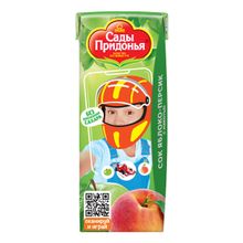 Сок детский Сады Придонья яблоко-персик восстановленный с мякотью с 5 месяцев 200 мл