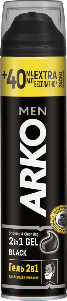 Гель для бритья ARKO Black, 240мл (Турция, 240 мл)